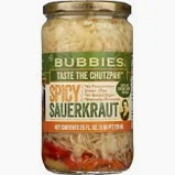 Bubbies Spicy Sauerkraut 25oz
