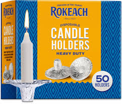 Rokeach Disposable Candle Holders 50