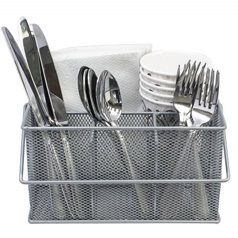 Silverware Holder Silver
