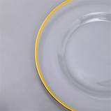 Clear Gold Rims 10' Plate 30pc