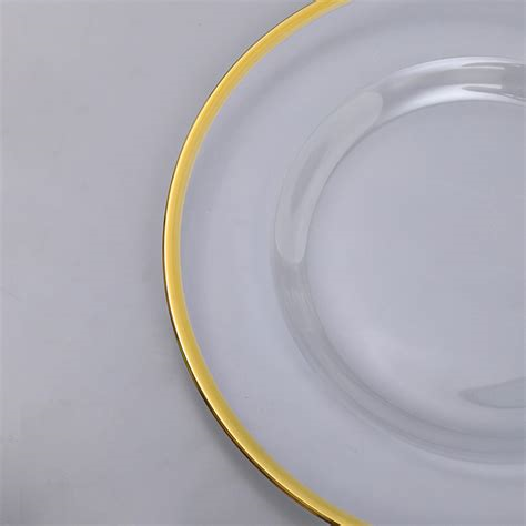 Clear Gold Rims 10' Plate 30pc