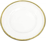 Clear Plate W/gold Rims 50