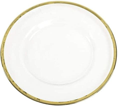 Clear Plate W/gold Rims 50