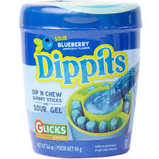 Glicks Dippits Sour Blueberrygummy Stick