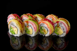 Rainbow Roll Sushi