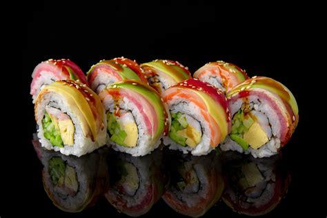 Rainbow Roll Sushi