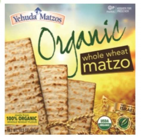 Organic Whole Wheat Matza