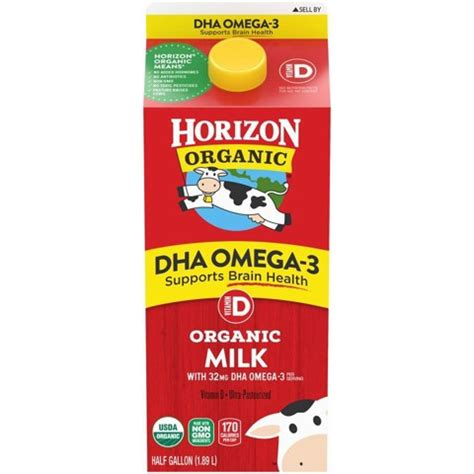 Horizon Organic Milk. With Dha Omega 3 A