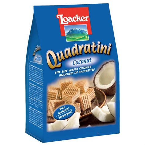 Loacker Quadratini Coconut Wafer Cookies