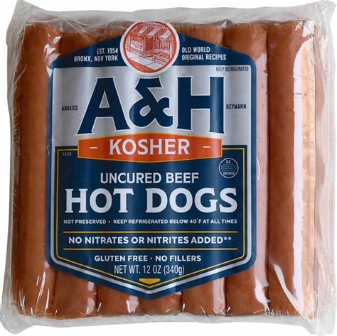 A&h Beef Franks Hot Dogs