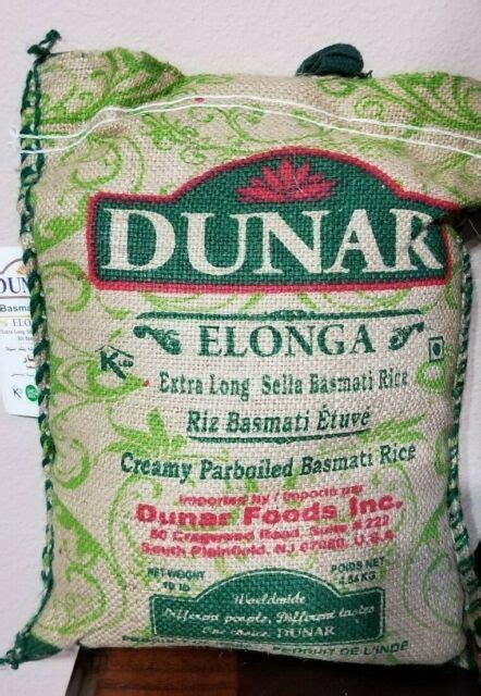 Dunar Basmati Sela Rice 10 Lb