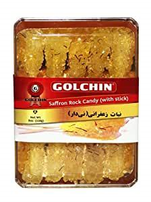 Golchin Yellow Saffron Rock Candy Sticks