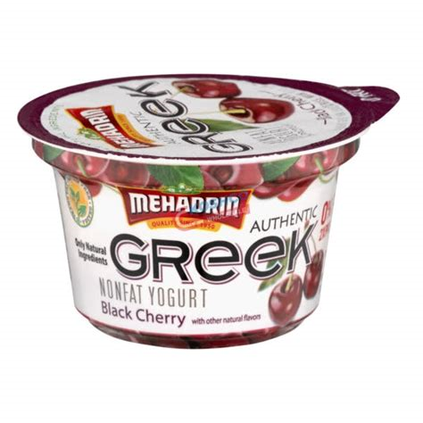 Mehadrin Greek Nonfat Yogurt Blk Cherry