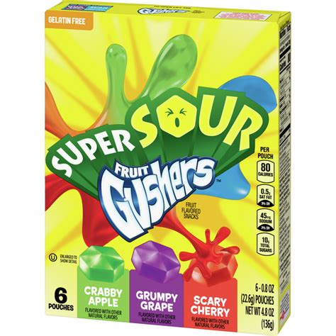 Gushers 6 Pouch Sour