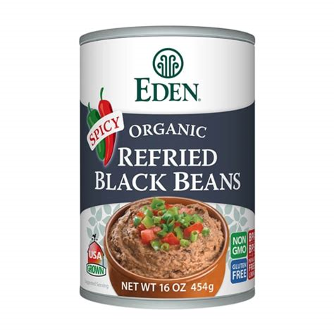 Eden Organic Refried Spicy Black Beans