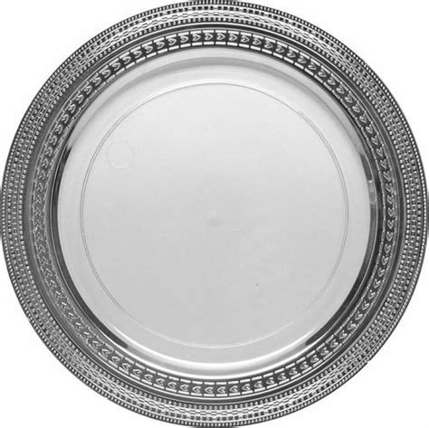 Fancy Disposible Plate Silver 7'