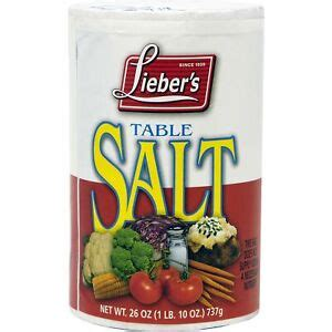 Liebers Table Salt 26oz